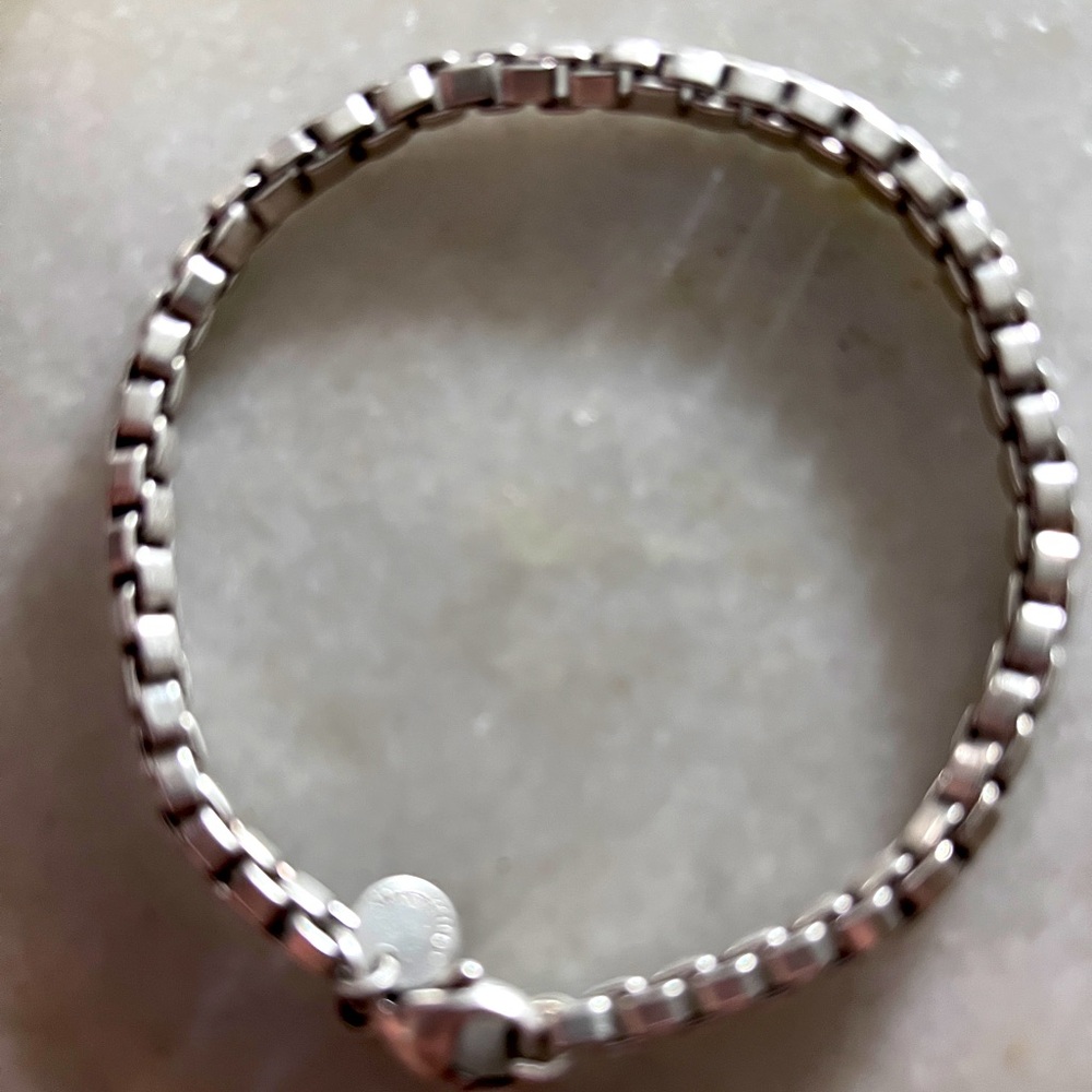 Tiffany & Co., Classic Venetian silver bracelet.